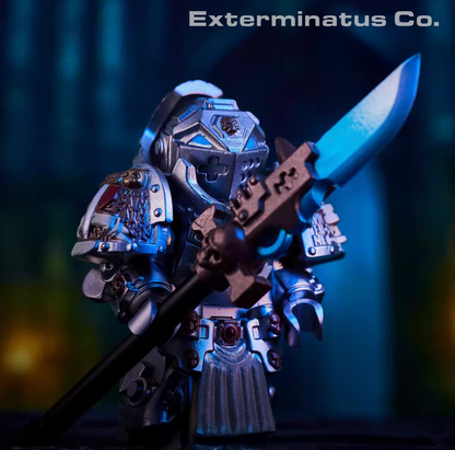 Custom Grey Knight Terminator Minifigure with Power Armor and Nemesis Force Halberd