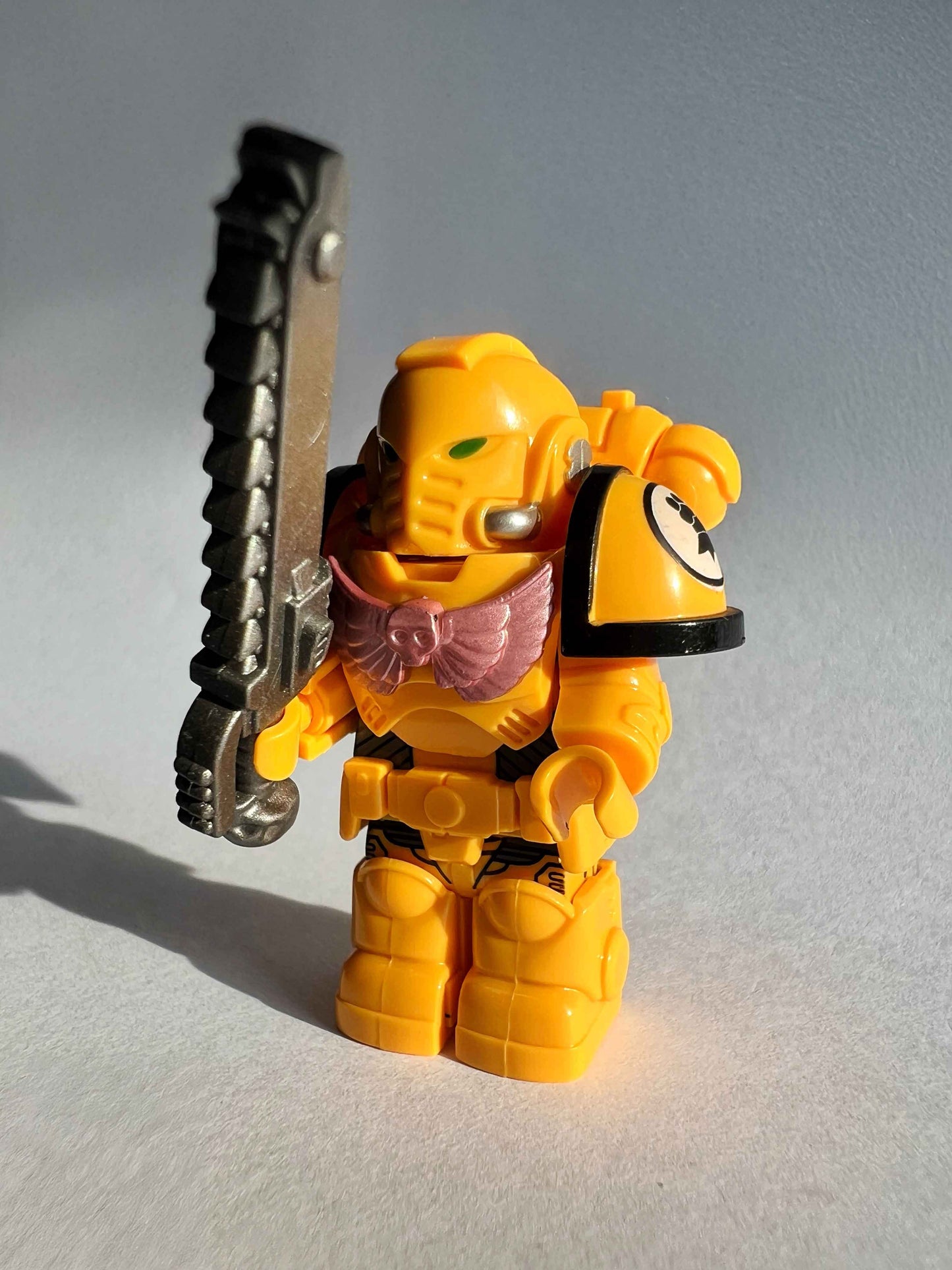 Custom Imperial Fists Minifigure with Power Armor, Bolt Pistol & Chainsword