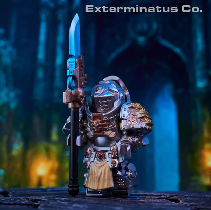 Custom Grey Knight Terminator Minifigure with Power Armor and Nemesis Force Halberd