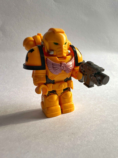 Custom Imperial Fists Minifigure with Power Armor, Bolt Pistol & Chainsword