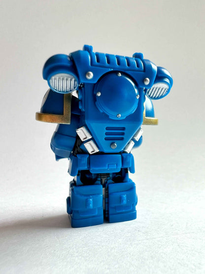 Custom Ultramarines Minifigure with Power Armor, Bolt Pistol & Bolt Rifle