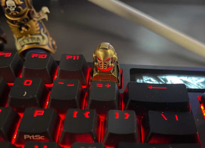 Dark Angels Bronze Artisan Keycap – Mechanical Keyboard Accessory – Metal Keycap