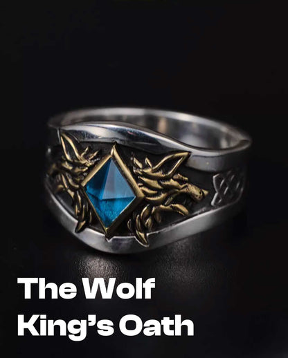 The Wolf King’s Oath – Space Wolves Sterling Silver Ring