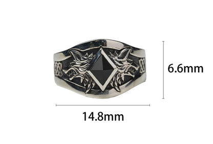 The Wolf King’s Oath – Space Wolves Sterling Silver Ring