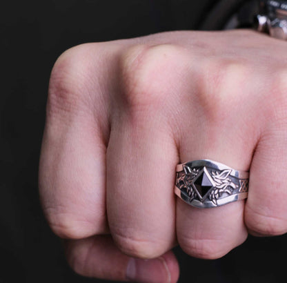 The Wolf King’s Oath – Space Wolves Sterling Silver Ring